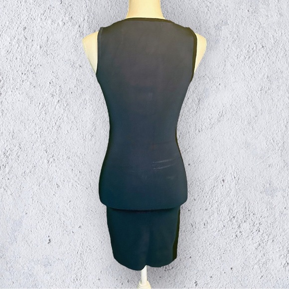 Karen Millen Blue Colorblock Striped Knit Bandage Style Bodycon Dress Size 1 XS - Picture 14 of 16